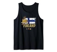 Finlandia Souvenir Bandiera Tenda dell'Annata dell'alce Canotta
