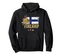Finlandia Souvenir Bandiera Tenda dell'Annata dell'alce Felpa con Cappuccio