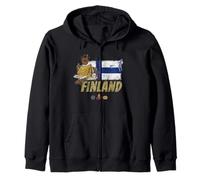 Finlandia Souvenir Bandiera Tenda dell'Annata dell'alce Felpa con Cappuccio