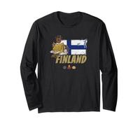 Finlandia Souvenir Bandiera Tenda dell'Annata dell'alce Maglia a Manica