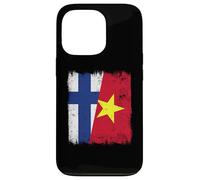 Finlandia Vietnam Half Flag Finlandese Vietnamita Storia Custodia per iPhone 13 Pro