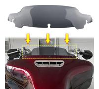 FINMOKAL Parabrezza a onde fumé da 11,4 cm compatibile con Harley Touring Electra Glide Street Glide Tri Glide FLHTCU 2014 2015-2022