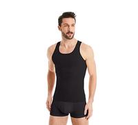 FINN Canotta Dimagrante Uomo - Canottiera Snellente Senza Maniche in Cotone - Maglia compressiva Body Shaper per Una Pancia più Piatta Nero 5XL