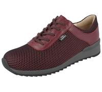 Finn Comfort Cerritos Bordorot Mesh - Scarpe stringate da donna in pelle liscia, Colore: rosso, 38 2/3 EU