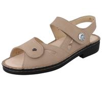 Finn Comfort Costa - Sandali da donna in pelle nabuk beige, talpa, 38 EU