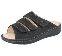 Finn Comfort Keros - Ciabatte da uomo in pelle nabuk nera, Nero , 43 EU Larga