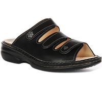 Finn Comfort Menorca Soft Open Back Wide Fit Sandali Donna In Nero EU37-41