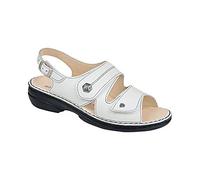 Finn Comfort Milos, Sandali a Punta Aperta Donna, Bianco (Weiss), 40 EU