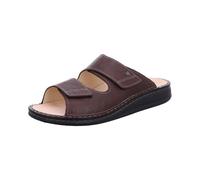 Finn Comfort Riad - Pantofole da uomo in pelle nabuk marrone scuro, marrone, 47 EU Larga