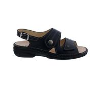 Finn Comfort Sandali Milos 2560-604041, Blu Scuro, Pelle, Chiusura a Strappo