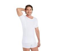 FINN Maglia Intima Anti-Sudore Uomo con Collo Rotondo e Assorbenti Ascellari Contro Sudorazione Eccessiva - Protezione Garantita Contro Le Macchie di Sudore e i Cattivi odori Bianco S