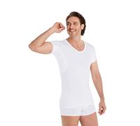 FINN Maglia Intima Anti-Sudore Uomo con Maniche Extra Corte - Perfetta sotto Camicie e Polo a Maniche Corte - Canottiera con Assorbenti Ascellari Contro Macchie di Sudore e Cattivi odori Bianco S