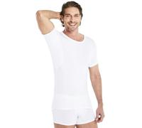 FINN Maglia Intima Antisudore Uomo Girocollo, Invisibile sotto Camicia | Il color carne non si nota sul bianco. Inserti che trattengono fino a 100 ml, dalla S alla 5XL
