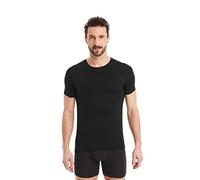 FINN Maglietta Intima Business Uomo a Manica Corta con Collo Rotondo - Maglia Sottogiacca in Originale Tessuto Lenzing® Modal - La T-Shirt Perfetta sotto Camicia e Abito Nero 5XL