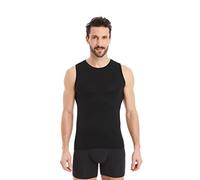 FINN Maglietta Intima Business Uomo Senza Maniche con Collo Rotondo - Maglia Sottogiacca in Originale Tessuto Lenzing® Modal - La Canotta Perfetta sotto Camicia e Abito Nero S