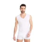 FINN Maglietta Intima Business Uomo Senza Maniche con Scollo a V - Maglia Sottogiacca in Originale Tessuto Lenzing® Modal - La Canottiera Perfetta sotto Camicia e Abito Bianco XL