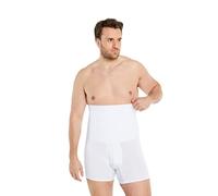 FINN Shapewear - Boxer da uomo - Body shaper Corpetto con effetto snellente - Mutande modellanti per uomo - Pantaloncini modellanti in cotone per pancia e fianchi, bianco, 8XL