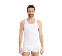 FINN Shapewear - Maglietta a compressione da uomo, canottiera a pancia in giù e body-Shaper uomo, canotta senza maniche, in cotone, per una pancia piatta e una migliore postura, bianco, 6XL