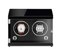 Finner Overhing Watch Winders-Orologio ricaricabile a due posizioni shaker meccanico orologio meccanico verticale orologio automatico cassetta di avvolgimento con luce a LED sensibile alla luce