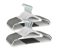 Finnhomy Bar Design Heavy Duty 50 Pack Plastic Hangers Clothes Hangers with Non-Slip Pads Great for Shirts Pants Scarves Strong Enough