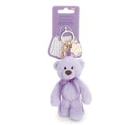 Finni 62947 - Portachiavi con moschettone e Peluche a Forma di Orso, da attaccare allo Zaino o alla Borsa di Grandi e piccini, 13 cm, Lilla