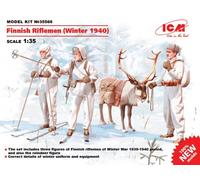 ICM Kit modellismo Fucilieri finlandesi Inverno 1940 1:35 – 4 figure (3 fucilieri, 1 renna)