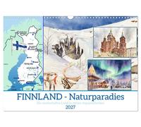 Finnland - Naturparadies (Wandkalender 2027 DIN A3 quer), CALVENDO Monatskalende