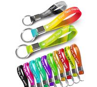 Fino a 100 portachiavi personalizzati Bulk Custom Silicone Portachiavi con nome Personalizzato Testo/Logo Portachiavi per Eventi Consapevolezza Motivazione per Uomini Donne, Colorato, 12 x 1,2 cm