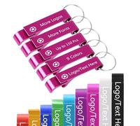 Fino a 150 Pezzi Apribottiglie Personalizzate Portachiavi Apribottiglie Birra Can Opener con Logo Testo Nome Personalizzato Partito Bomboniere Matrimonio Bulk rosa