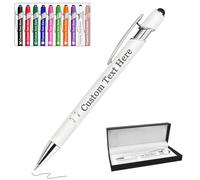 Fino a 300 Pezzi Penna Personalizzata con Incisione Penne personalizzate con testo del logo Regali personalizzati per uomini donne Insegnante Boss Affari Compleanno Ufficio