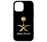 Fino a quando il tuo onore la mia patria con emblema saudita in oro Custodia per iPhone 12 Pro Max