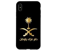 Fino a quando il tuo onore la mia patria con emblema saudita in oro Custodia per iPhone XS Max