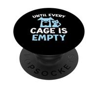 Fino a quando ogni gabbia è vuota Diritti degli animali salvatori animali PopSockets PopGrip Adesivo