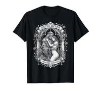Fino alla Morte Eterna Devozione Gotica Scheletro Maiden Abbraccio Maglietta con Stampa Grafica Economica, Uomo, Nero, XL