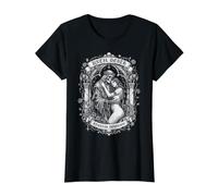 Fino alla Morte Eterna Devozione Gotica Scheletro Maiden Abbraccio Maglietta con Stampa Grafica Economica, Donna, Nero, XS