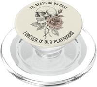 Fino alla morte non ci separi per sempre Love Skeleton Rose Romantic PopSockets PopGrip per MagSafe