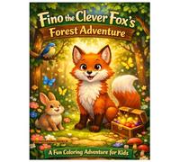 Fino the Clever Fox’s Forest Adventure: A Cute and Easy Forest Animals Coloring Book for Kids Ages 3-8 | Fun, Creative & Relaxing Activity Book