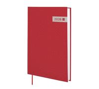 Finocam - Agenda 2026 1 Giorno Pagina | Gennaio - Dicembre (12 mesi) | Agenda annuale 2026 con nastro a maglia | Copertina rigida Dynamic Porto - Rosso - Catalano