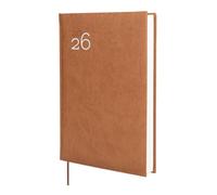 Finocam - Agenda 2026 1 Giorno Pagina | Gennaio - Dicembre (12 mesi) | Agenda annuale 2026 | Rilegata con copertina rigida imbottita Milano - Marrone - Italiano
