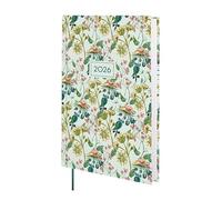 Finocam - Agenda 2026 1 Giorno per Pagina | Gennaio - Dicembre 12 mesi | Agenda Annuale 2026 con elastico e nastro in tessuto | Copertina Rigida Porto Design - Botanic - Internazionale, Giornaliera