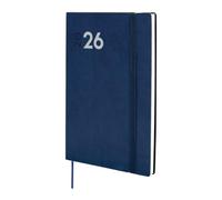Finocam - Agenda 2026 Settimana Layout Verticale | Gennaio - Dicembre 12 mesi | Agenda Annuale 2026 con elastico e nastro in tessuto | Copertina Morbida Mara - Blu - Internazionale