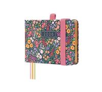 Finocam - Agenda 2026 Settimana Vista Verticale | Gennaio - Dicembre (12 mesi) | Agenda annuale 2026 con elastico e 3 nastri a maglia | Copertina rigida Minimal Design - Flora - Italiano