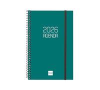 Finocam - Agenda con blocco note DuoBand 2026 1 Giorno Pagina Gennaio 2026 - Dicembre 2026 (12 mesi) Nero Spagnolo