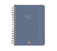 Finocam - Agenda con blocco note DuoBand 2026 Settimana Vista Orizzontale Gennaio 2026 - Dicembre 2026 (12 mesi) Blu Catalano