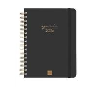 Finocam - Agenda con blocco note DuoBand 2026 Settimana Vista Orizzontale Gennaio 2026 - Dicembre 2026 (12 mesi) Rosso Catalano