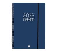 Finocam - Agenda con blocco note DuoUno 2026 1 Giorno Pagina Gennaio 2026 - Dicembre 2026 (12 mesi) Nero Spagnolo