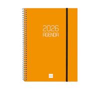 Finocam - Agenda con blocco note DuoUno 2026 Settimana Vista Orizzontale Gennaio 2026 - Dicembre 2026 (12 mesi) Nero Spagnolo