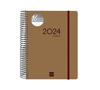 Finocam - Agenda Ikon 16 Mesi 2023 2024 1 Giorno per Pagina Settembre 2023 - Dicembre 2024 (16 mesi) Marrone Internazionale