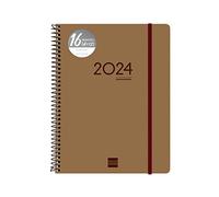 Finocam - Agenda Ikon 16 Mesi 2023 2024 Settimana Layout Verticale Settembre 2023 - Dicembre 2024 (16 mesi) Marrone Internazionale