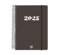 Finocam - Agenda Spiral My 2025 1 Giorno Pagina Gennaio 2025 - Dicembre 2025 (12 mesi) Nero Catalano